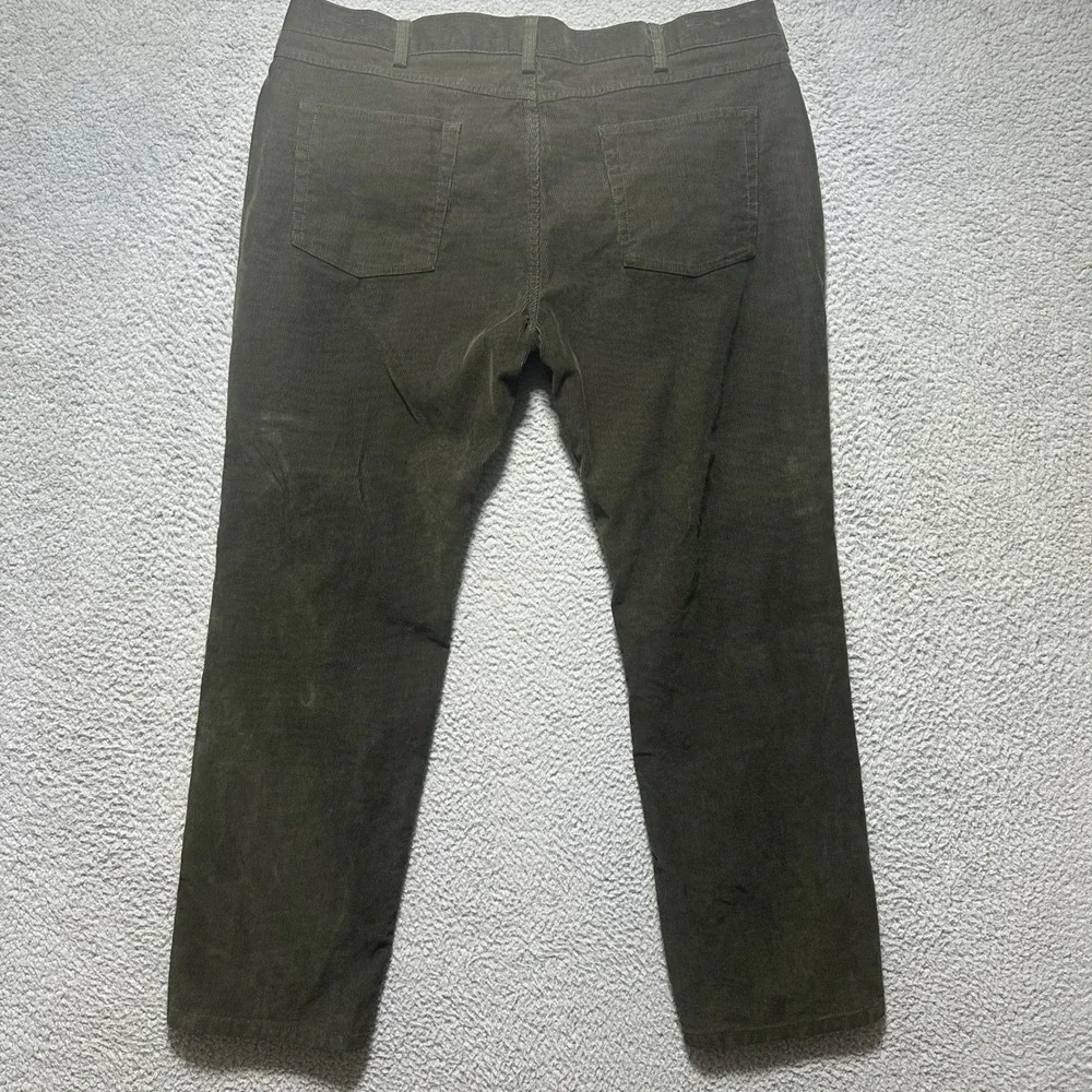 Brooks Brothers Mens Corduroy Pants Khaki‎ Green Straight Fit W40 L30 Preppy